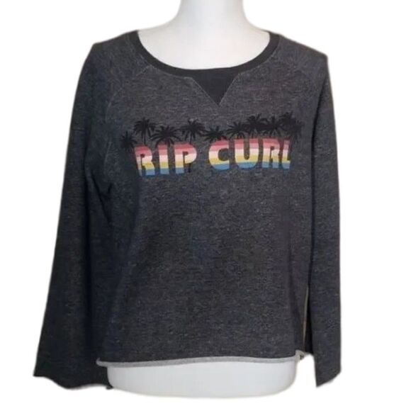 Rip Curl Sweatshirt Rainbow Palm Tree, Size M - Picture 1 of 6